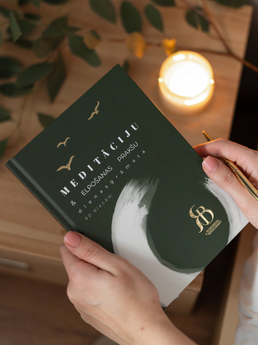 Meditāciju dienasgrāmata MEŽS + dāvanā 3 vadītās meditācijas